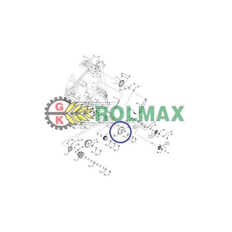 Feeder chain wheel 84280322 new holland cnh