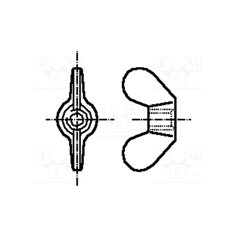 10 pcs x BOSSARD - 1099221 - Nut, winged, M14, 2, steel, Plating: zinc, BN 208, DIN 315