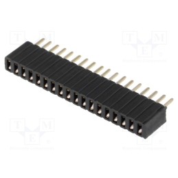 1 pcs x CONNFLY - DS1065-07-1*18S8BV - Socket, pin strips, female, PIN: 18, straight, 1.27mm, THT, 1x18