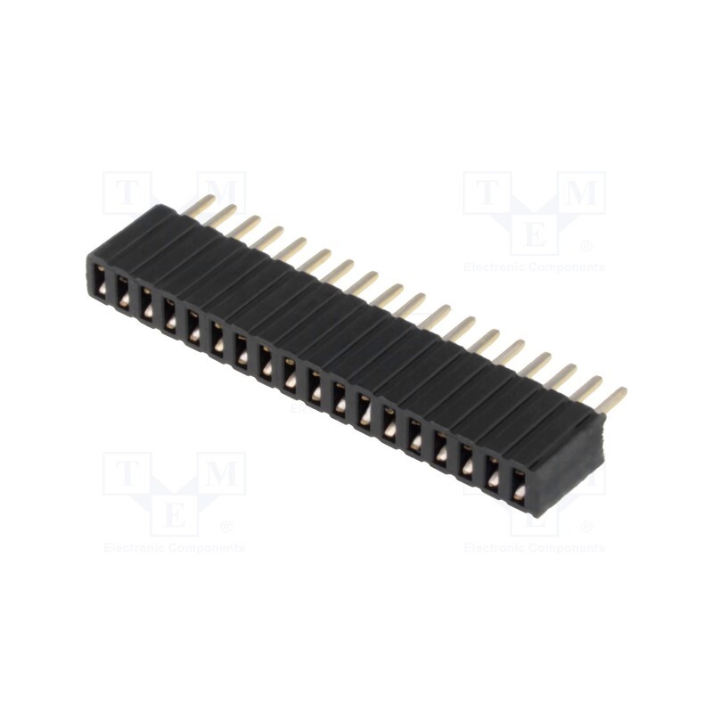 1 pcs x CONNFLY - DS1065-07-1*18S8BV - Socket, pin strips, female, PIN: 18, straight, 1.27mm, THT, 1x18