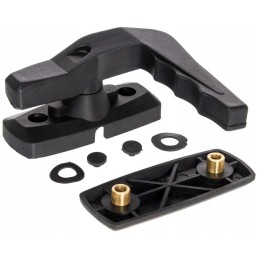 The latch retaining element is made of plastic
