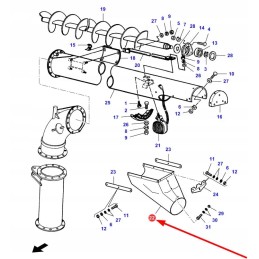 La322958450 rubber cover for the grain discharge pipe