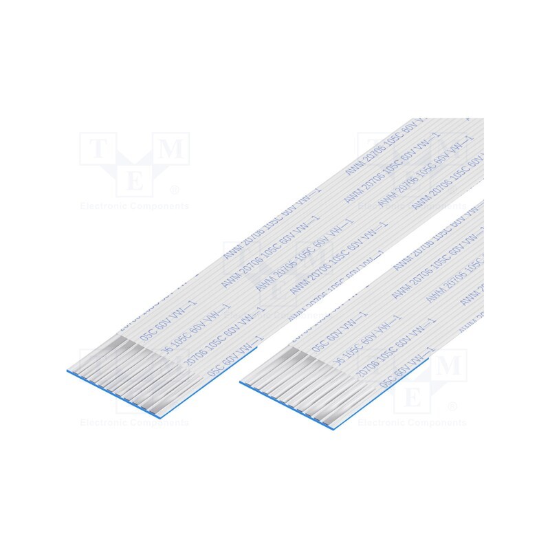 1 pcs x Global Connector Technology (GCT) - 10-10-A-0152-C-4-08-4-T - FFC cable, Cores: 10, Cable ph: 1mm, contacts on the same 