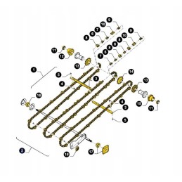 New Holland TC 4748325 tilt feeder chain