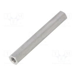 10 pcs x DREMEC - 138X60 - Screwed spacer sleeve, 60mm, Int.thread: M5, hexagonal, aluminium