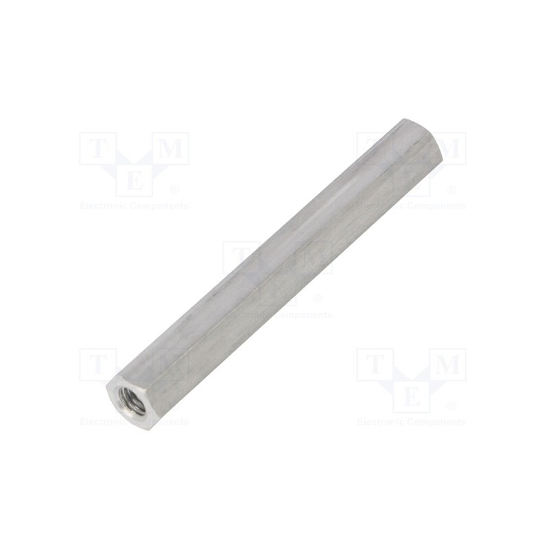 10 pcs x DREMEC - 138X60 - Screwed spacer sleeve, 60mm, Int.thread: M5, hexagonal, aluminium