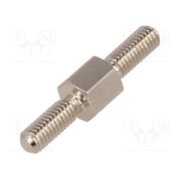10 pcs x DREMEC - 413X05 - Screwed spacer sleeve, 5mm, Ext.thread: M3, hexagonal, brass