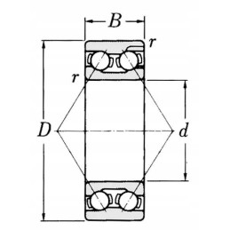Angular contact ball bearing 30x62x23 8 mm gopart