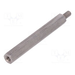 10 pcs x DREMEC - 246X55 - Screwed spacer sleeve, 55mm, Int.thread: M4, Ext.thread: M4