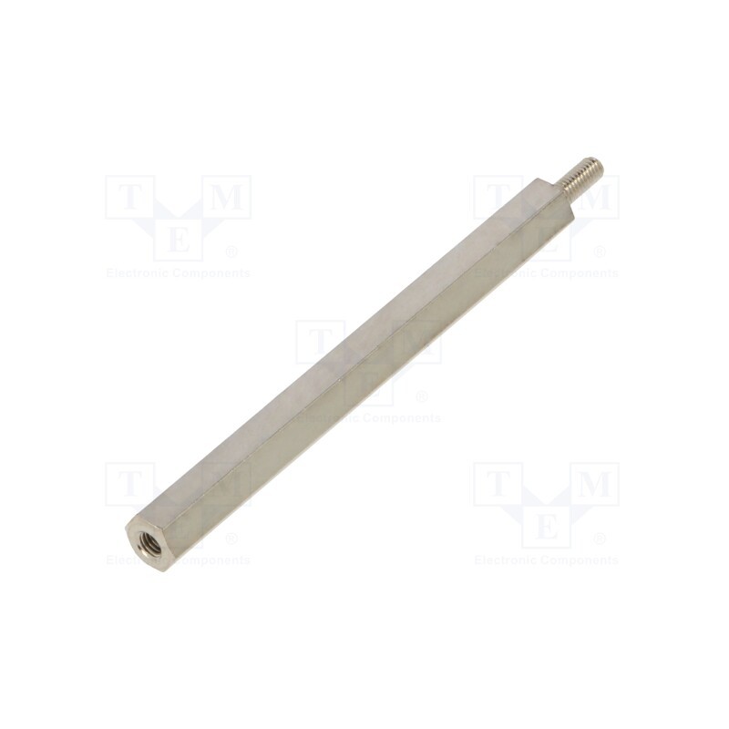 10 pcs x DREMEC - 215X65 - Screwed spacer sleeve, 65mm, Int.thread: M3, Ext.thread: M3, brass