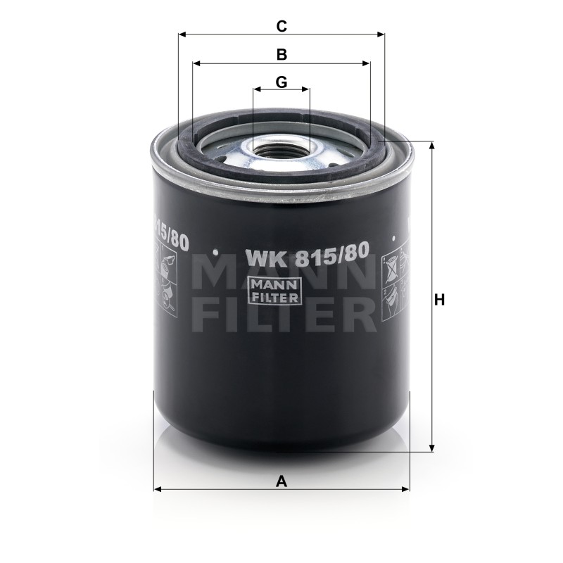 Mann filter wk 815 80 fuel filter