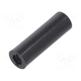 10 pcs x DREMEC - 187RDX25 - Spacer sleeve, cylindrical, polyamide, M4, L: 25mm, Øout: 8mm, black