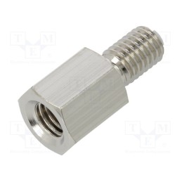 10 pcs x DREMEC - 2113X15 - Screwed spacer sleeve, 15mm, Int.thread: M8, Ext.thread: M8, brass