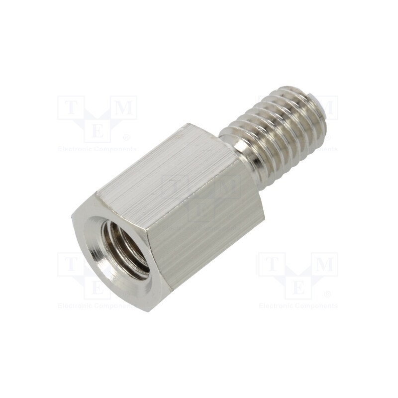 10 pcs x DREMEC - 2113X15 - Screwed spacer sleeve, 15mm, Int.thread: M8, Ext.thread: M8, brass