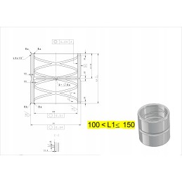 Hardened steel sleeve 100x110x110 white