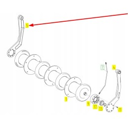 103258992 right drum arm of the inclined feeder