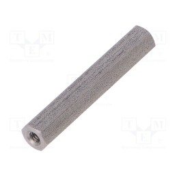 10 pcs x DREMEC - 142X30 - Screwed spacer sleeve, 30mm, Int.thread: M2,5, hexagonal