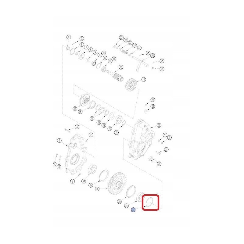 Spring ring new holland case 42447 cnh
