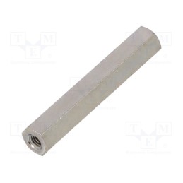 10 pcs x DREMEC - 115X35 - Screwed spacer sleeve, 35mm, Int.thread: M3, hexagonal, brass