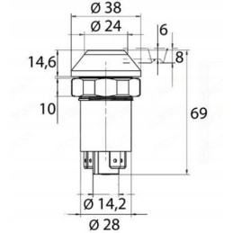 Renault hazard warning light switch