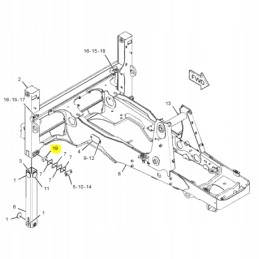 Support slide thickness 35 5mm cat 434e 444e 428e 442e 2151234