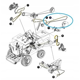 Puller belt rear newholland 2hbx5510 84076421 cnh