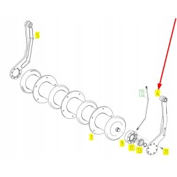103258692 left drum arm of the inclined feeder