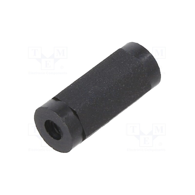 10 pcs x DREMEC - 181X12 - Screwed spacer sleeve, hexagonal, polyamide, M2, L: 12mm, black