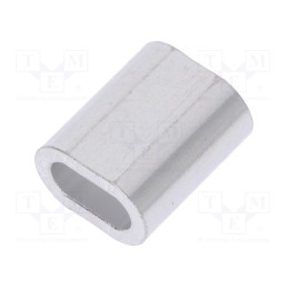 10 pcs x DROMET - ZLA.3 - Ferrule, aluminium, for rope, Ørope: 3mm, L: 11mm