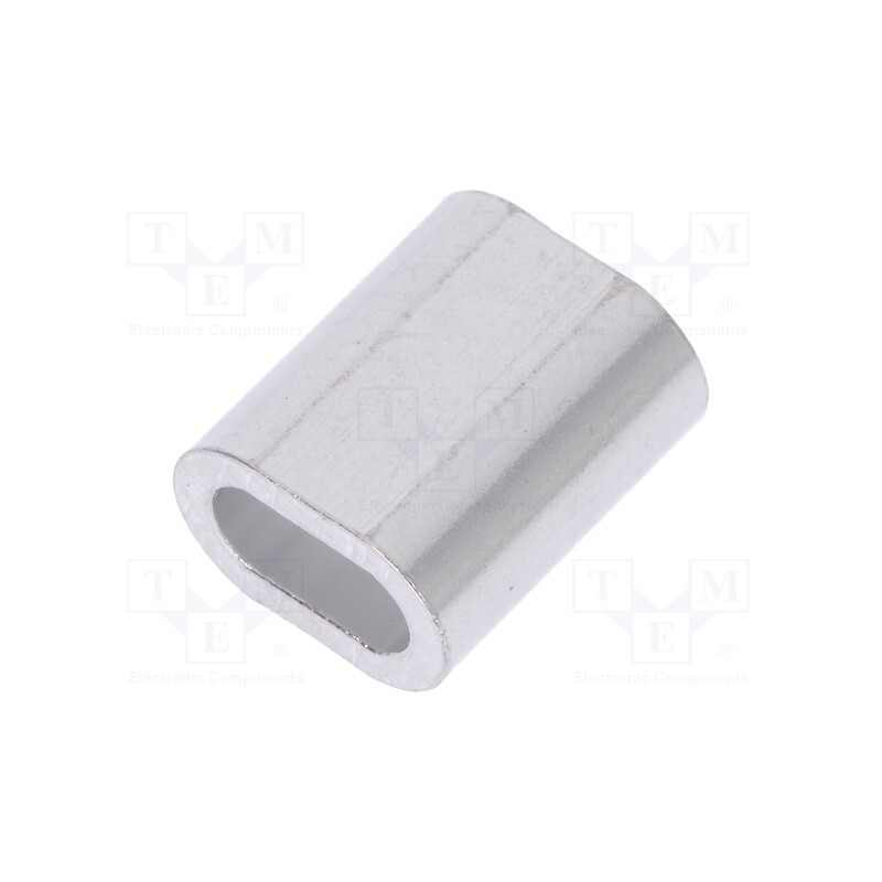 10 pcs x DROMET - ZLA.3 - Ferrule, aluminium, for rope, Ørope: 3mm, L: 11mm