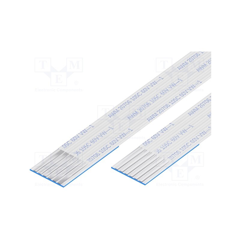 1 pcs x Global Connector Technology (GCT) - 10-06-A-0304-C-4-08-4-T - FFC cable, Cores: 6, Cable ph: 1mm, contacts on the same s