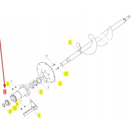 100061653 grain tank auger hub
