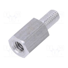 10 pcs x DREMEC - 236X10 - Screwed spacer sleeve, 10mm, Int.thread: M4, Ext.thread: M4