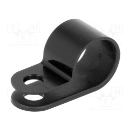 10 pcs x HELLERMANNTYTON - 211-60005 - Fixing clamp, Cable P-clips, ØBundle : 11mm, W: 10mm, polyamide
