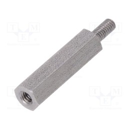 10 pcs x DREMEC - 242X18 - Screwed spacer sleeve, 18mm, Int.thread: M2,5, Ext.thread: M2,5