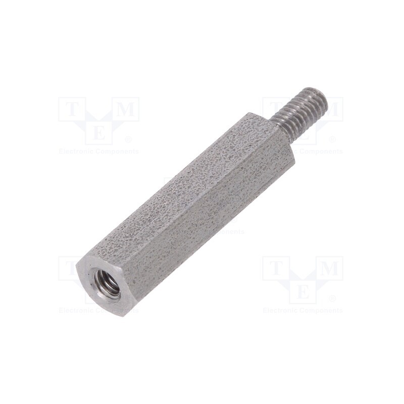 10 pcs x DREMEC - 242X18 - Screwed spacer sleeve, 18mm, Int.thread: M2,5, Ext.thread: M2,5