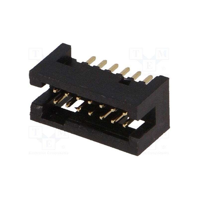1 pcs x CONNFLY - DS1031-15-14V8B - Socket, IDC, male, PIN: 14, straight, THT, gold flash, 1.27mm