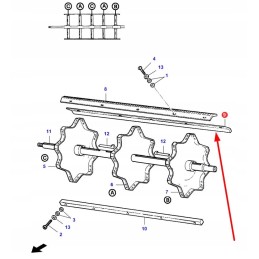 La311206901 pair of left flails l 1330 mm