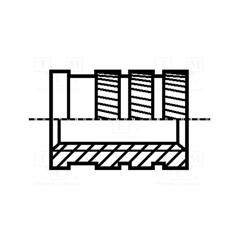 10 pcs x BOSSARD - 1386743 - Threaded insert, brass, without coating, M3, BN 1054, L: 5.3mm