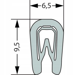 Universal cabin seal 6 5x9 5 mm granite