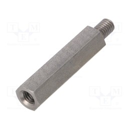 10 pcs x DREMEC - 249X40 - Screwed spacer sleeve, 40mm, Int.thread: M6, Ext.thread: M6