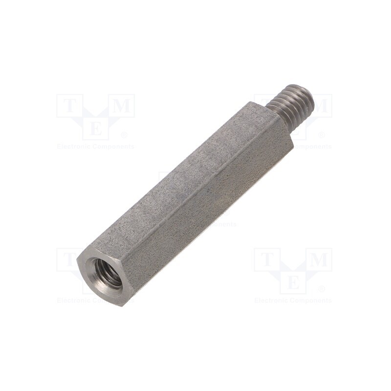 10 pcs x DREMEC - 249X40 - Screwed spacer sleeve, 40mm, Int.thread: M6, Ext.thread: M6