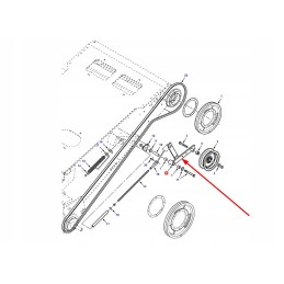 71411886 conveyor drive belt tensioner arm p