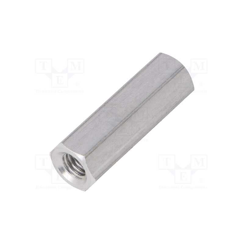 10 pcs x DREMEC - 138X25 - Screwed spacer sleeve, 25mm, Int.thread: M5, hexagonal, aluminium