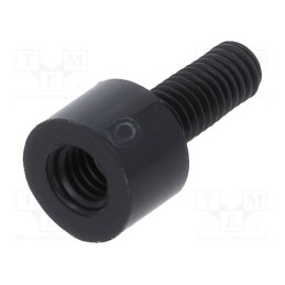 10 pcs x DREMEC - 285RDX04 - Screwed spacer sleeve, cylindrical, polyamide, M3, M3, 4mm, black