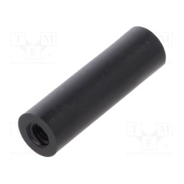 10 pcs x DREMEC - 185RDX20 - Spacer sleeve, cylindrical, polyamide, M3, L: 20mm, Øout: 6mm, black
