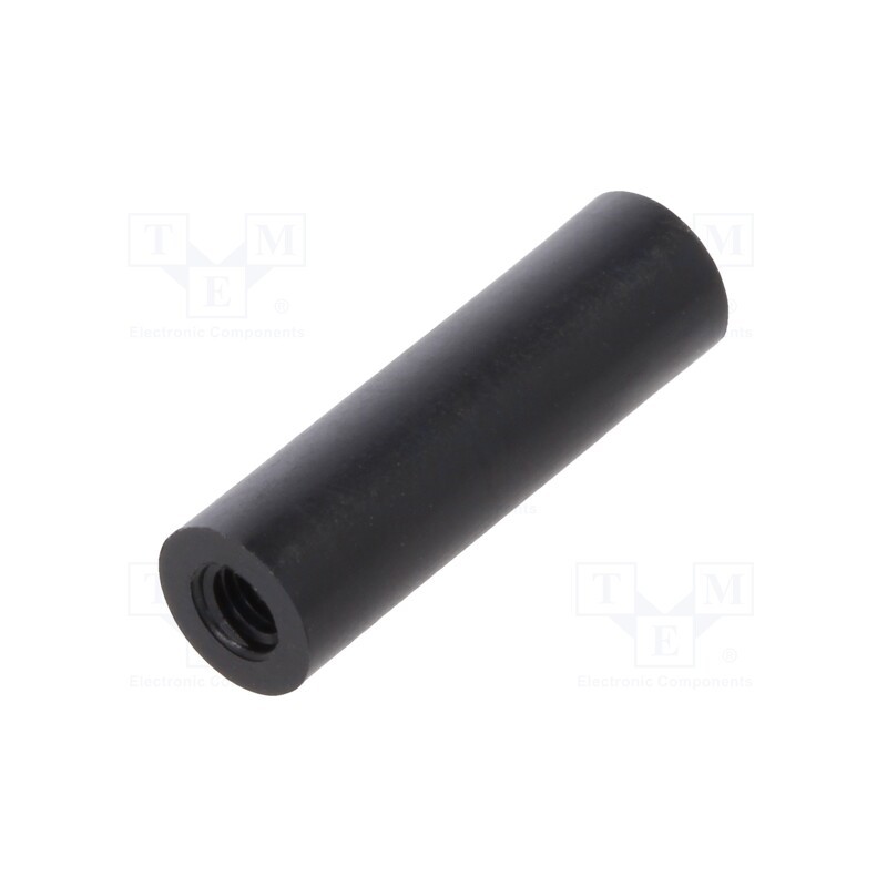 10 pcs x DREMEC - 185RDX20 - Spacer sleeve, cylindrical, polyamide, M3, L: 20mm, Øout: 6mm, black