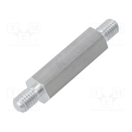 10 pcs x DREMEC - 438X25 - Screwed spacer sleeve, 25mm, Ext.thread: M5, hexagonal, aluminium