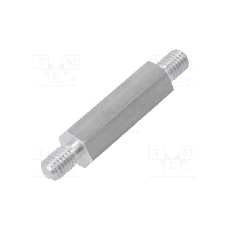10 pcs x DREMEC - 438X25 - Screwed spacer sleeve, 25mm, Ext.thread: M5, hexagonal, aluminium