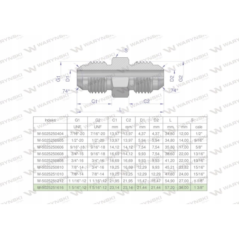 Inch hydraulic fitting bb 1 5 16 unf jic